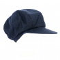 Rasta Newsboy Cap Linen Navy - MTM