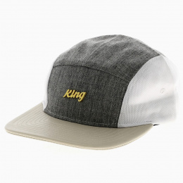 Gray & Beige Golden Snapback Cap - King Apparel