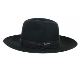 Ferster Black Felt Fedora Hat - Brandolino