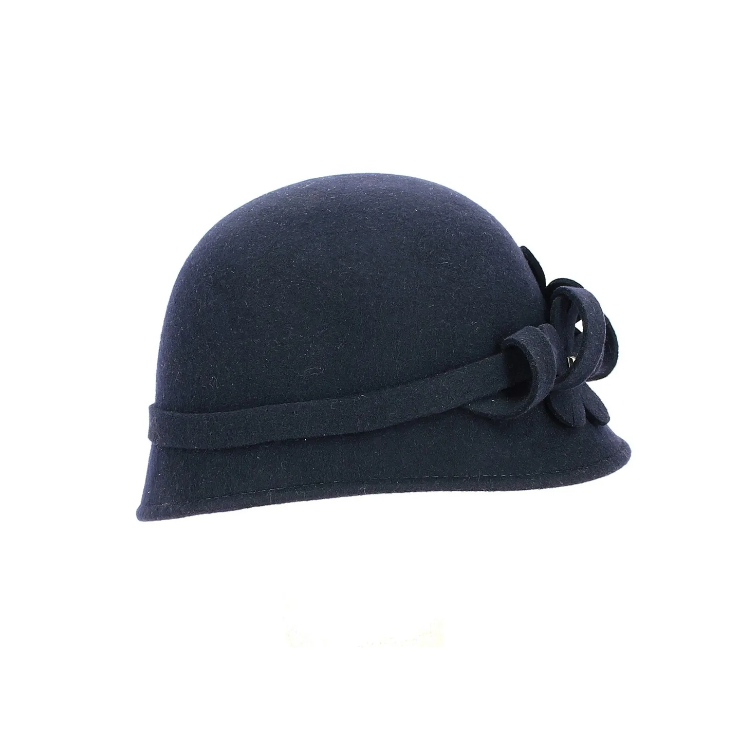 Chapeau Cloche Sophia Feutre Laine marine - Traclet Reference : 12290 | Chapellerie Traclet