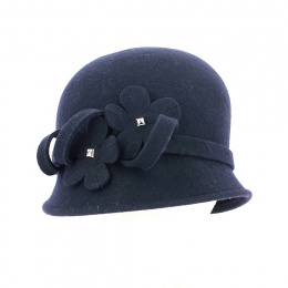 Sophia Felt Wool Cloche Hat - Traclet