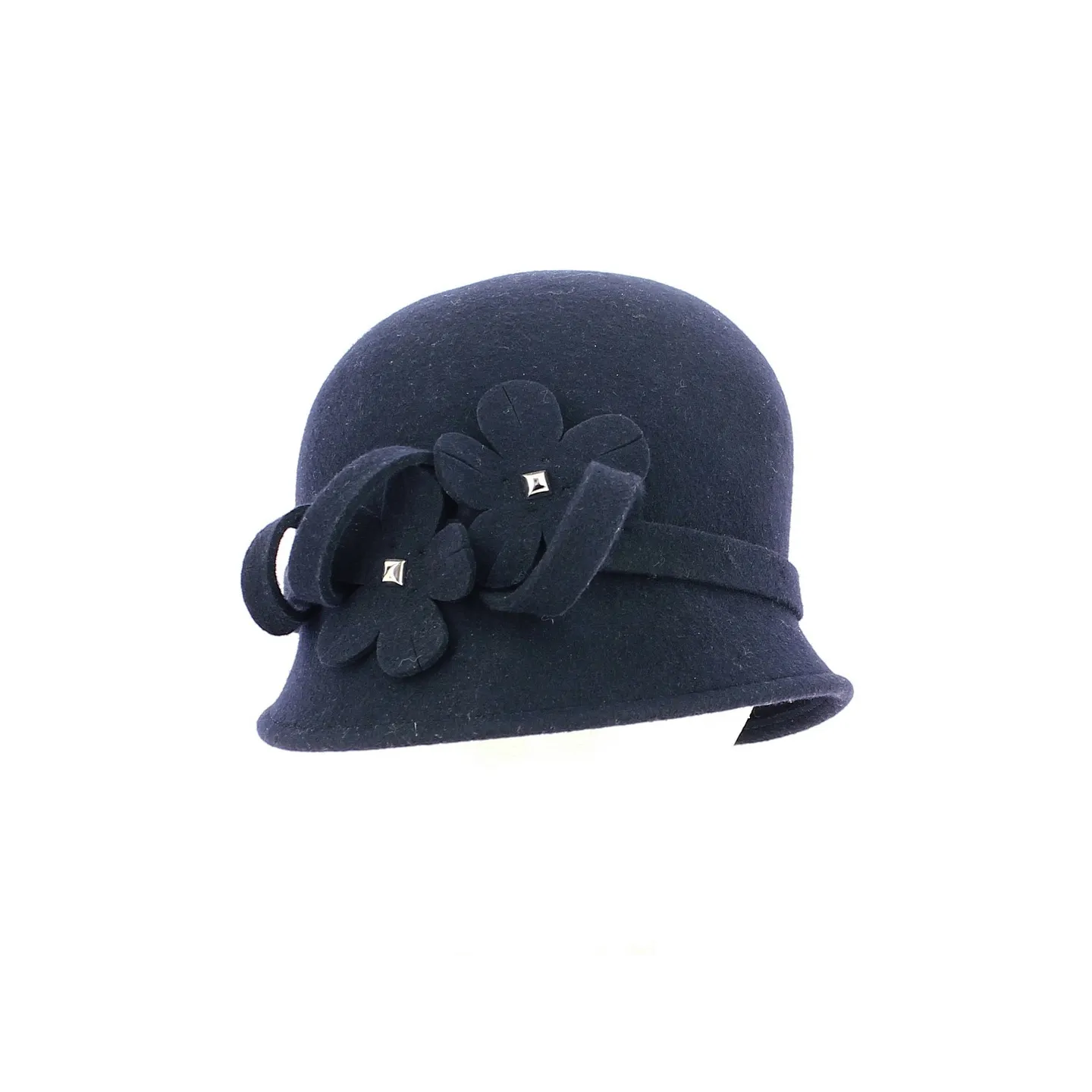 Chapeau Cloche Sophia Feutre Laine marine - Traclet Reference : 12290 | Chapellerie Traclet