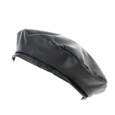 Béret Nappa Cuir Noir - Traclet Reference : 12302 | Chapellerie Traclet