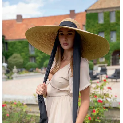 Large Saint Barth straw sun hat Reference: 12312 | Traclet Hat Shop