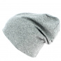 Long Grey Cotton Hype Beanie - Traclet