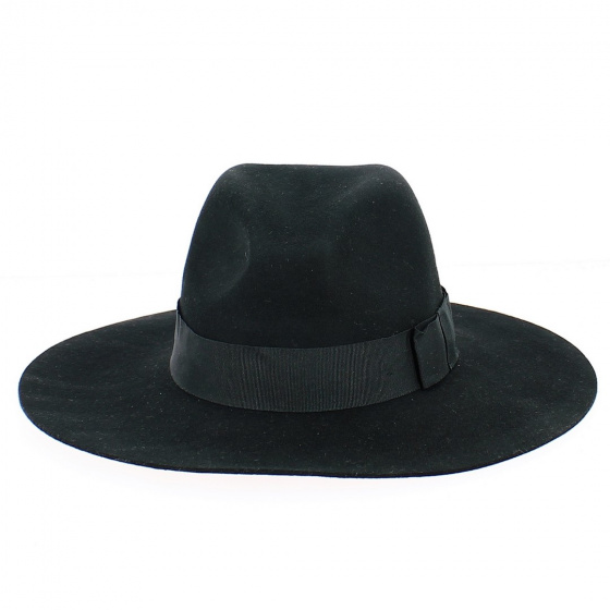 Piper Black Wool Felt Wide Brim Hat - Brixton Piper Black Wool Felt Wide Brim Hat - Brixton