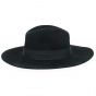 Piper Black Wool Felt Wide Brim Hat - Brixton