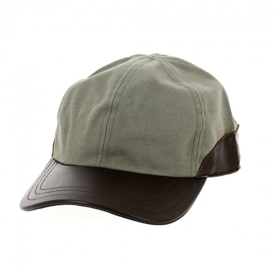 Gibson Leather Baseball Cap Khaki - Jacaru