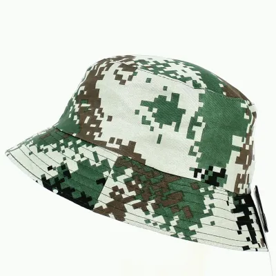 Army Green Geometric Camouflage Bucket Hat - Traclet Reference: 12080 | Traclet Hat Shop