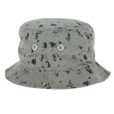 Bob Maker Pen Coton Gris & Bleu - Kangol Reference : 12354 | Chapellerie Traclet