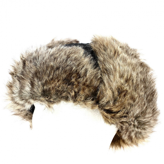 Fargus Black Denim Faux Fur Trapper Hat - Nobis