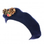 Navy Christmas Creation Basque Beret - Traclet