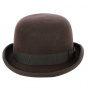 Brown Wool Felt Major Bowler Hat - Traclet