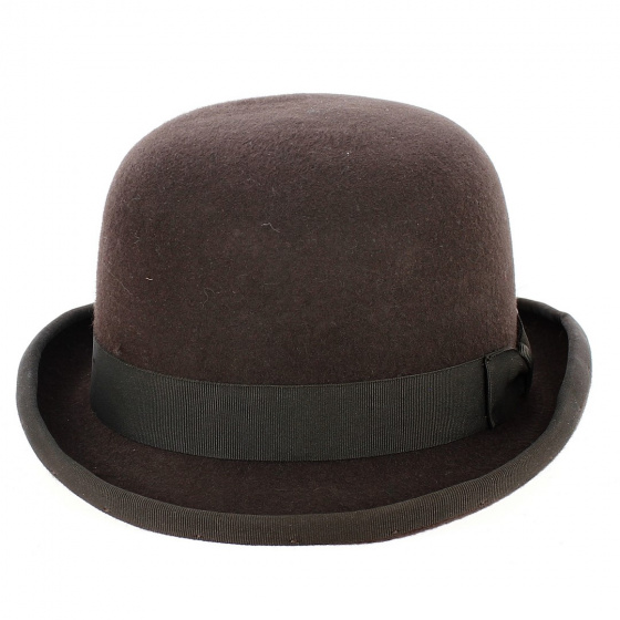 Chapeau Melon Major Marron Feutre Laine - Traclet