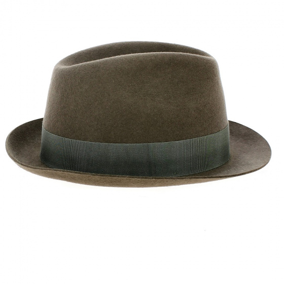 Barna Wool Felt Trilby Hat Brown - Traclet