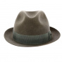 Barna Wool Felt Trilby Hat Brown - Traclet