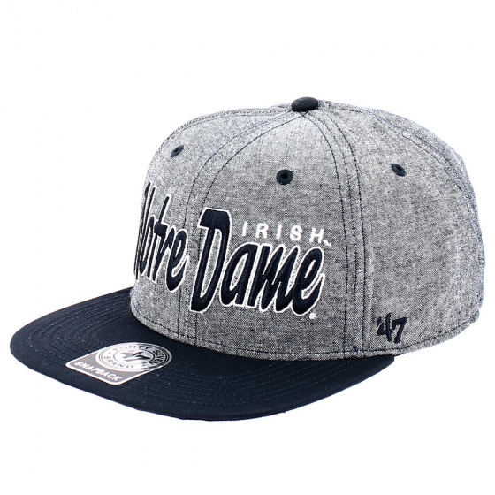 Notre Dame Fightin Irish Grey Snapback Cap - 47 Brand