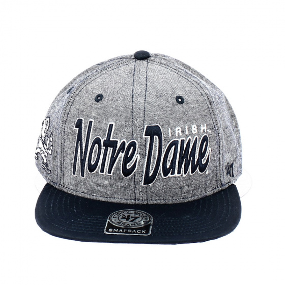 Notre Dame Fightin Irish Grey Snapback Cap - 47 Brand