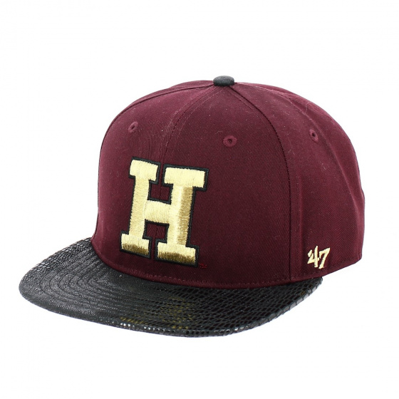 Harvard Crimson Bordeaux Strapback Cap - 47 Brand