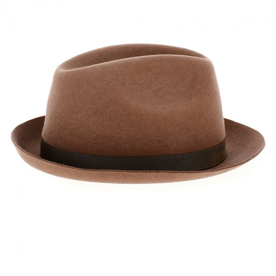Chapeau Trilby Historia Feutre Laine Marron - Traclet