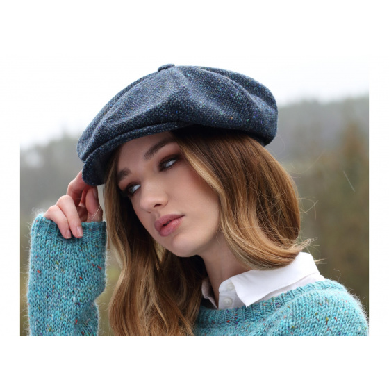 Casquette Irlandaise Clonmel Bleu chiné - Hanna Hats