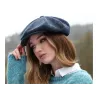 Casquette Irlandaise Clonmel Bleu chiné - Hanna Hats Reference : 3074 | Chapellerie Traclet