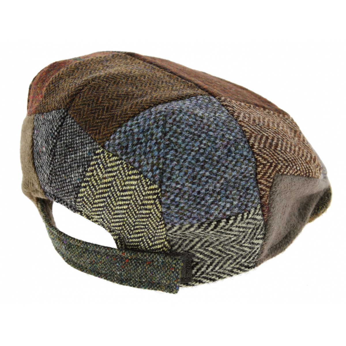 Casquette Plate Monaghan Patchwork Laine Vierge - Hanna Hats