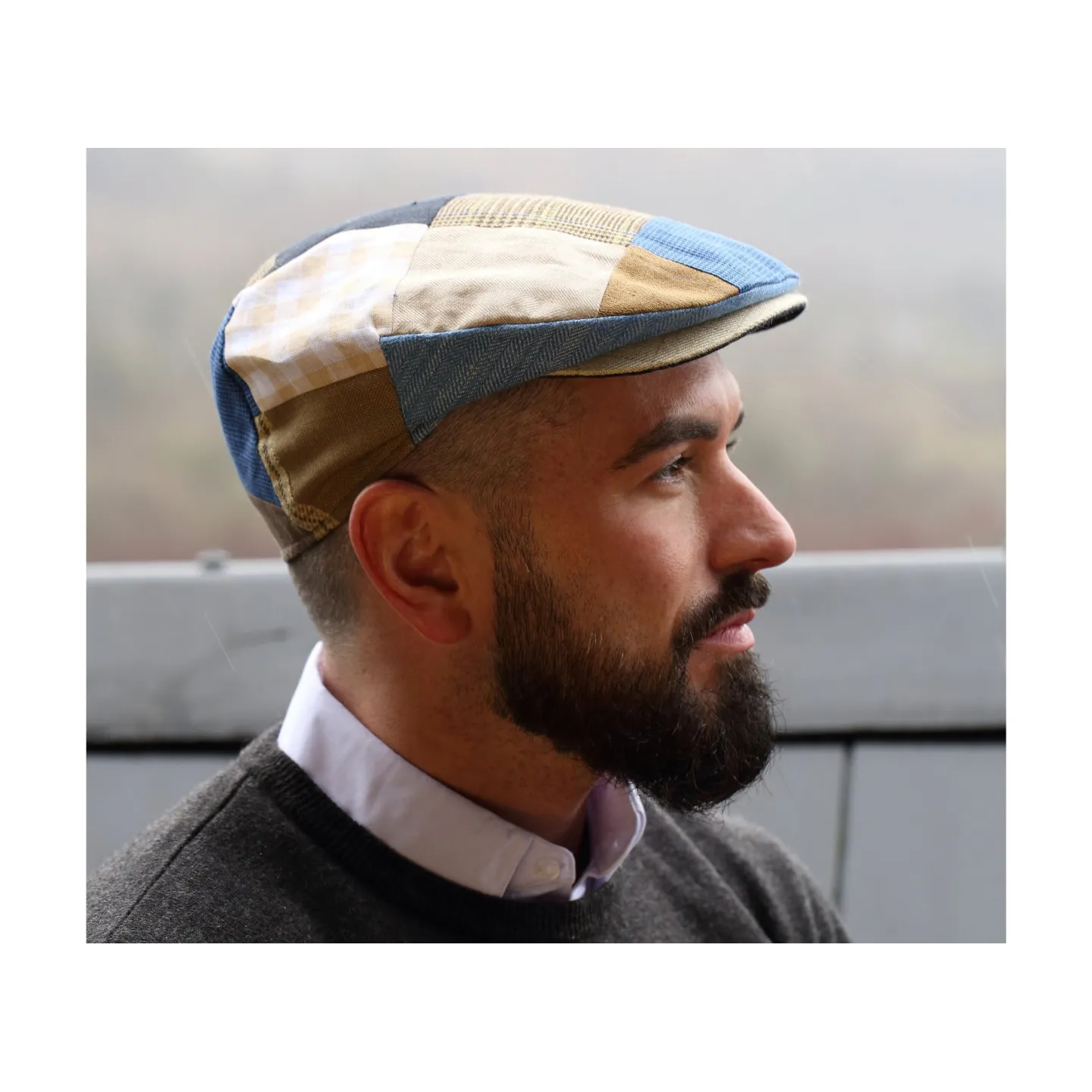 summer patchwork flat cap - summer cap Reference: 2311 | Traclet Hat Shop
