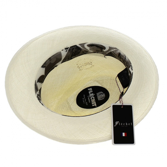 Chapeau Fedora Filo Panama Naturel - Fléchet Chapeau Fedora Filo Panama Naturel - Fléchet
