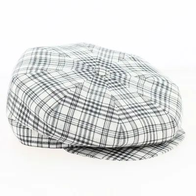 8-panel summer cap with checks Reference: 12406 | Traclet Hatmakers