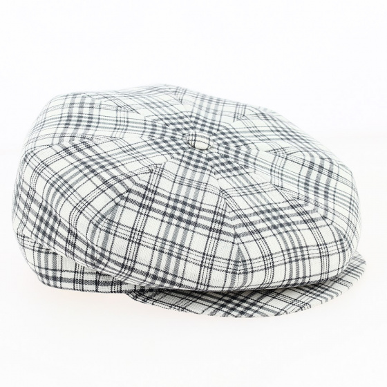 8-panel summer cap with checks
