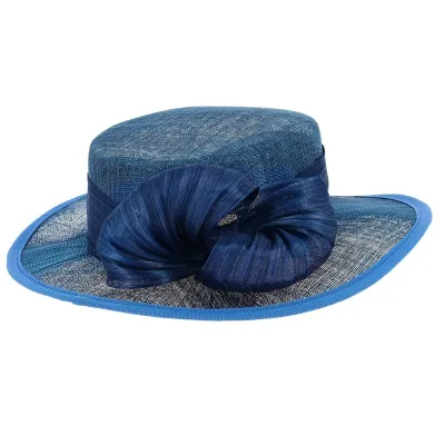 Sidonie Dark Blue Ceremony Hat - Traclet Reference: 12403 | Traclet Hat Shop