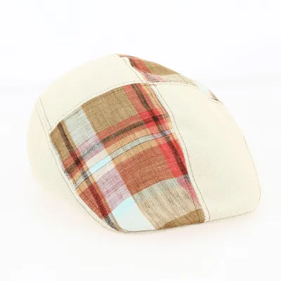 Casquette forme lin avec carreau Taille 59 Reference : 12432 | Chapellerie Traclet