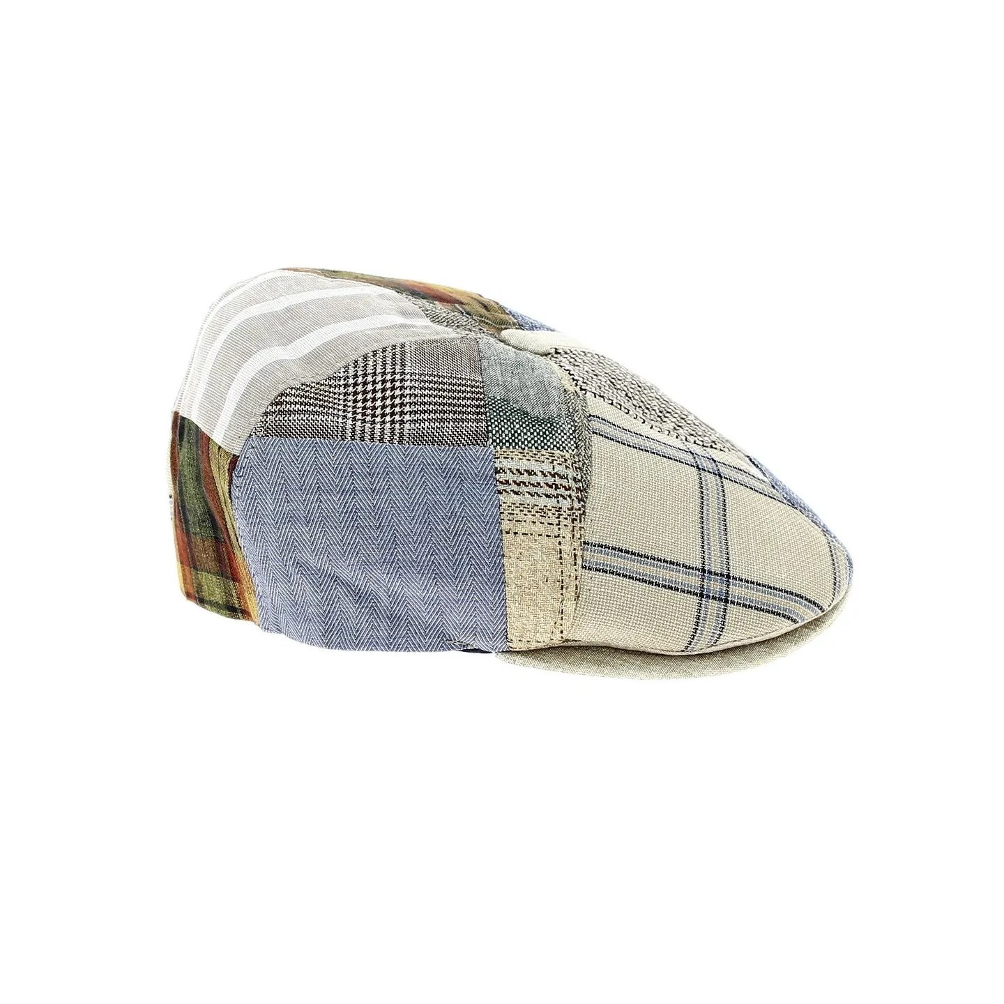 Casquette 6 Côtes Jean Patchwork Lin- Traclet Reference : 12434 | Chapellerie Traclet