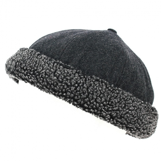 Bonnet Docker Anthracite Fausse Fourrure - Traclet Bonnet Docker Anthracite Fausse Fourrure - Traclet