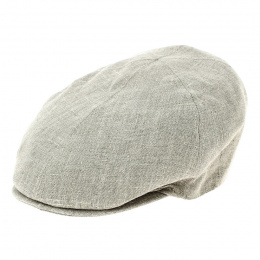 Calabria Duck Bill Linen Cap in Beige - Traclet
