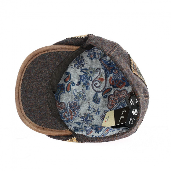 Brown Patchwork Dublino Hatteras Cap - Traclet