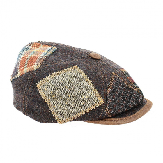 Brown Patchwork Dublino Hatteras Cap - Traclet