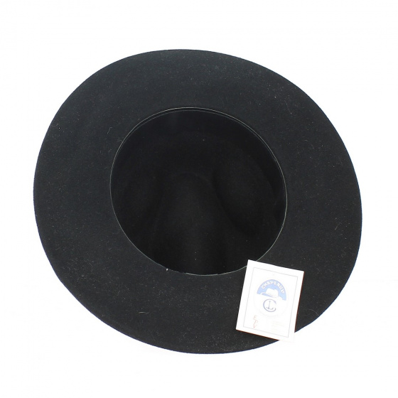 Laurent Black Fur Felt Homburg Hat - Traclet Laurent Black Fur Felt Homburg Hat - Traclet