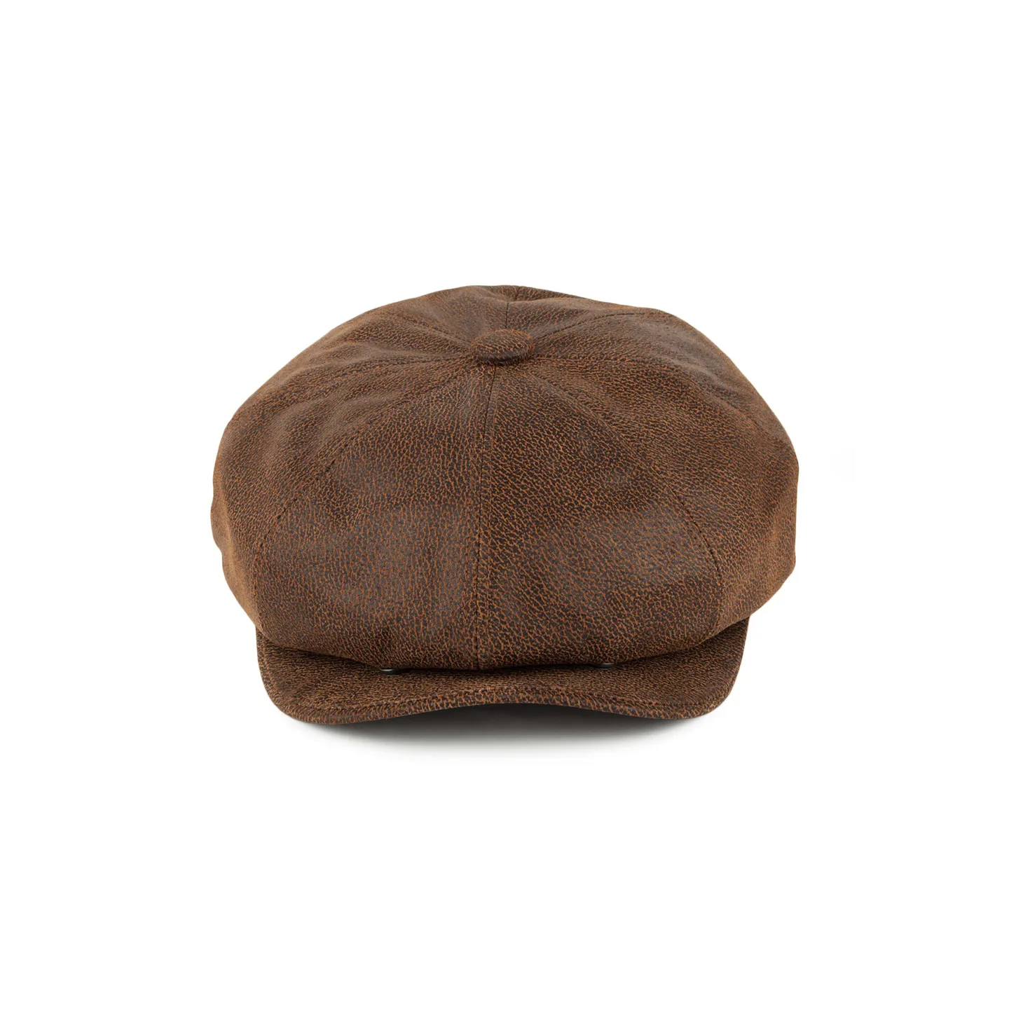 Flechet 8-panel vintage leather cap Reference: 827 | Chapellerie Traclet