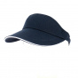 Slima Cotton & Terry Navy Visor Cap - Traclet
