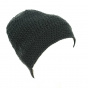 Black Acrylic Chunky Knit Beanie - Traclet