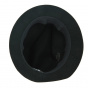 Black Wool Felt Poet Fedora Hat - Bailey