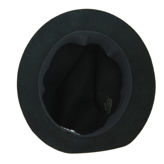 Chapeau Fedora Poet Feutre Laine Noir - Bailey