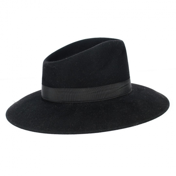 Chapeau Fedora Aristide Feutre Poil Noir - Fléchet