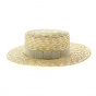 Apeldoorn Natural Straw Boater Hat - TRACLET