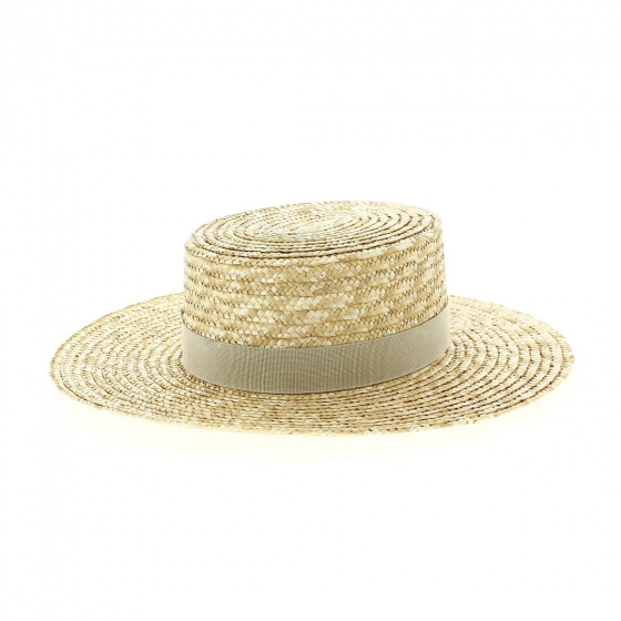 Natural Straw Apeldoorn Boater Hat - TRACLET