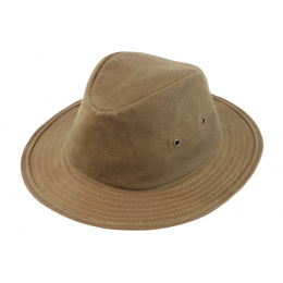 Traveller Hat Finistere Waxed Cotton Camel - Traclet