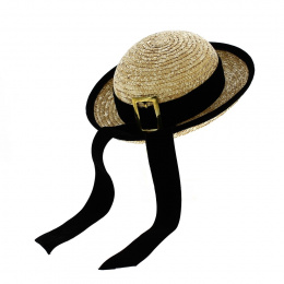 Clotilde Children's Breton Hat Natural Straw - Traclet