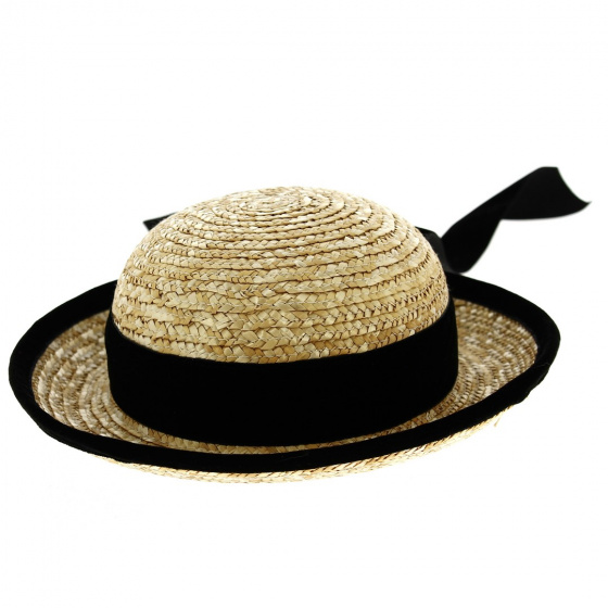 Clotilde Children's Breton Hat Natural Straw - Traclet